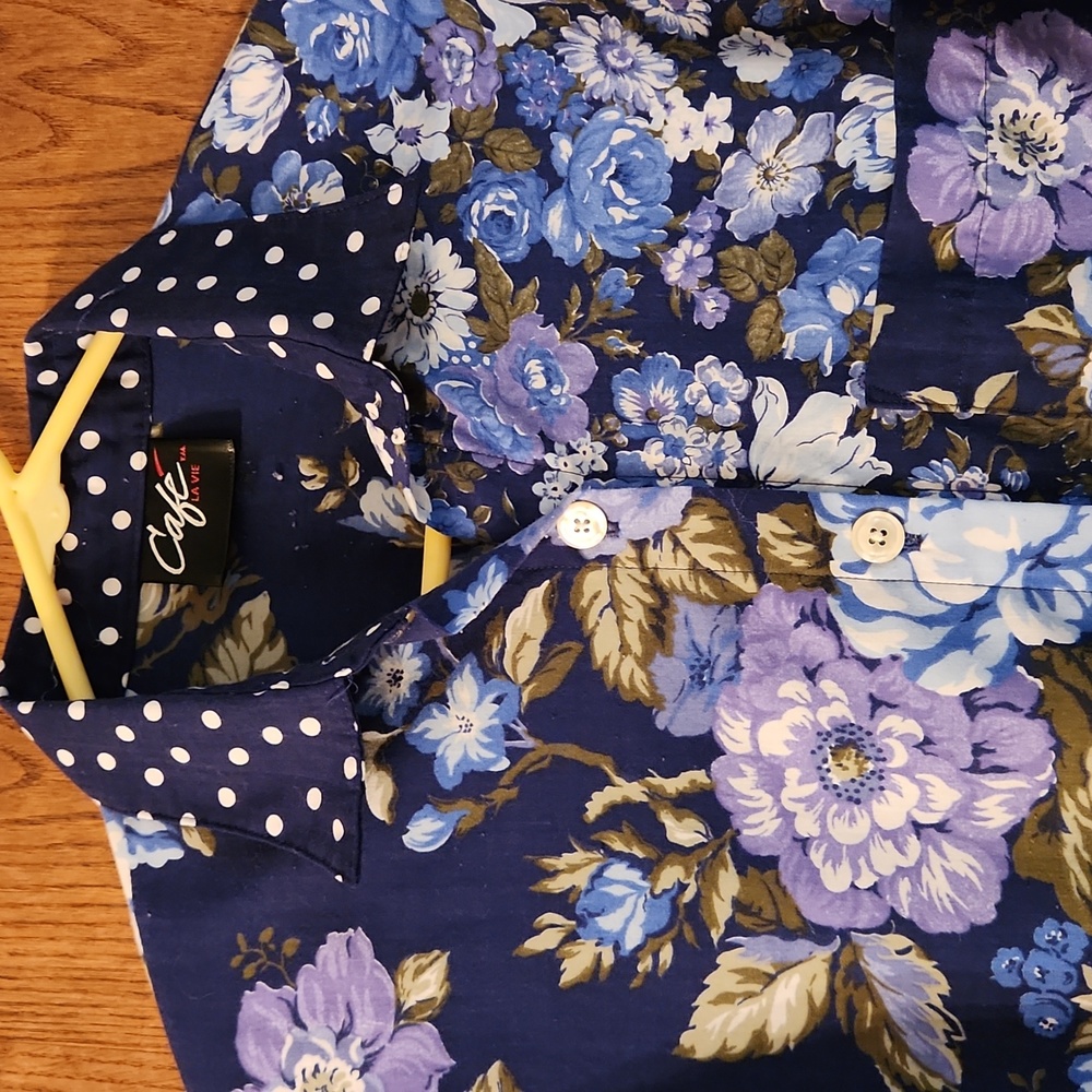 Vintage Cafe LaVie Misses blouse - appr Size XL (16/18) Bust 44" - Picture 2 of 4
